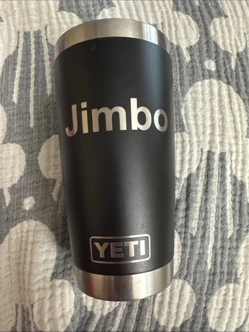 Excellent Used condition!! Engraved 20 oz Yeti tumbler in Black